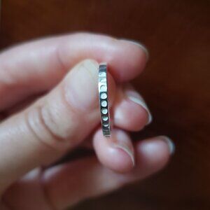 Silver Moon Phase Ring Size 7